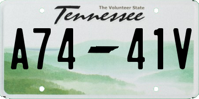 TN license plate A7441V