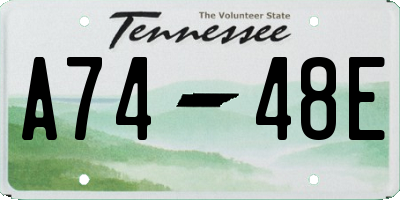 TN license plate A7448E