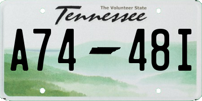 TN license plate A7448I