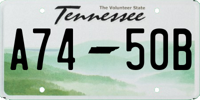 TN license plate A7450B