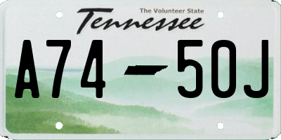 TN license plate A7450J