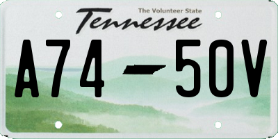 TN license plate A7450V