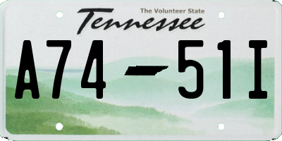 TN license plate A7451I