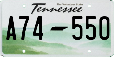 TN license plate A7455O