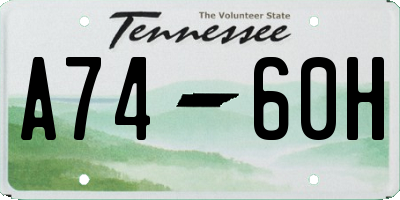 TN license plate A7460H