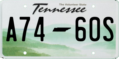 TN license plate A7460S