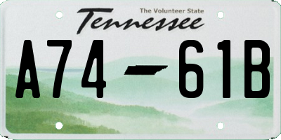 TN license plate A7461B