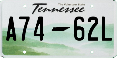 TN license plate A7462L
