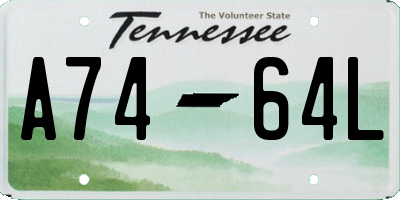 TN license plate A7464L