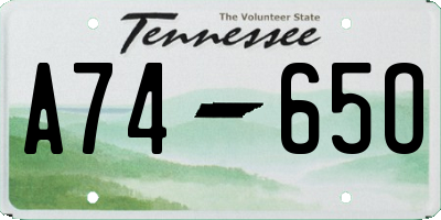 TN license plate A7465O