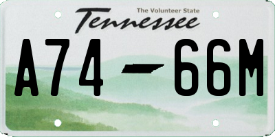 TN license plate A7466M