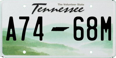 TN license plate A7468M