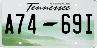 TN license plate A7469I