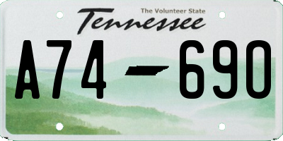TN license plate A7469O