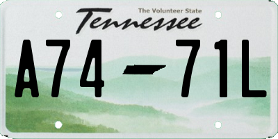 TN license plate A7471L