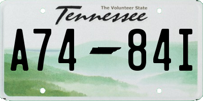 TN license plate A7484I