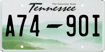 TN license plate A7490I