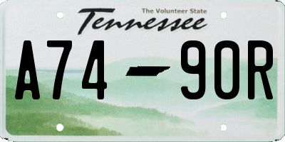TN license plate A7490R