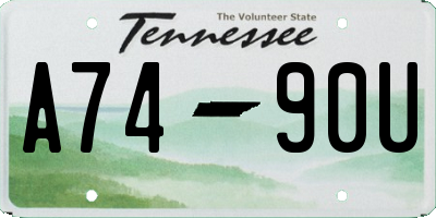 TN license plate A7490U