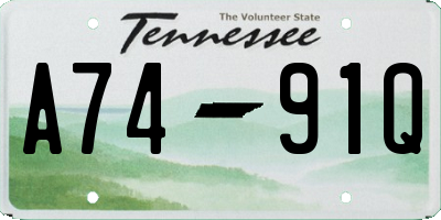 TN license plate A7491Q
