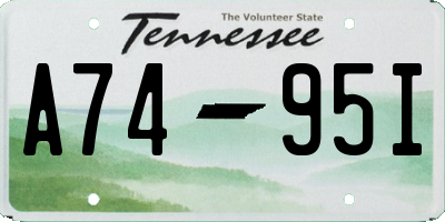 TN license plate A7495I