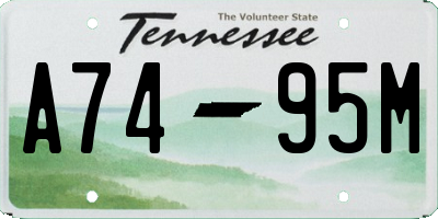 TN license plate A7495M