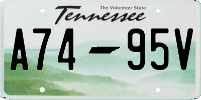 TN license plate A7495V