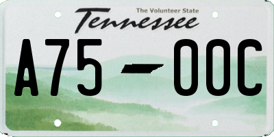 TN license plate A7500C