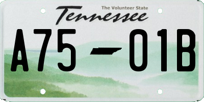 TN license plate A7501B