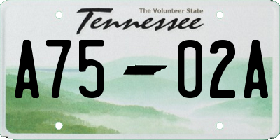 TN license plate A7502A