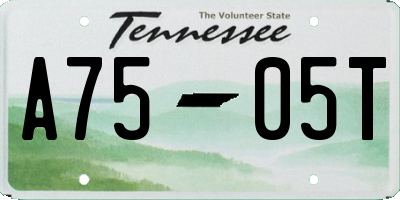 TN license plate A7505T