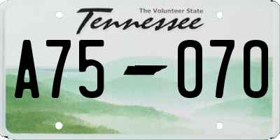 TN license plate A7507O
