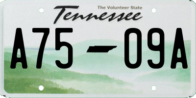 TN license plate A7509A