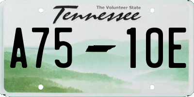 TN license plate A7510E