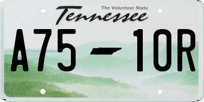 TN license plate A7510R
