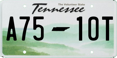 TN license plate A7510T