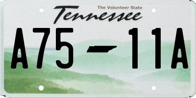 TN license plate A7511A