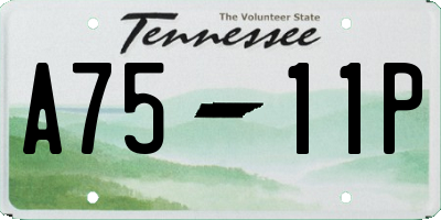 TN license plate A7511P
