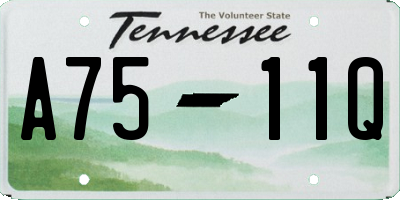 TN license plate A7511Q