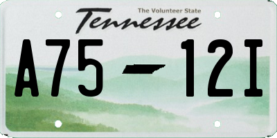 TN license plate A7512I