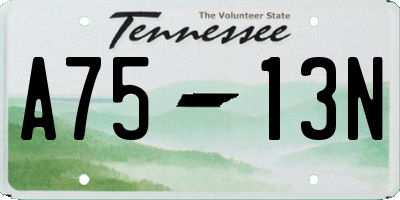 TN license plate A7513N