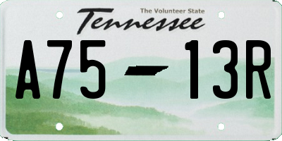 TN license plate A7513R