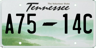 TN license plate A7514C