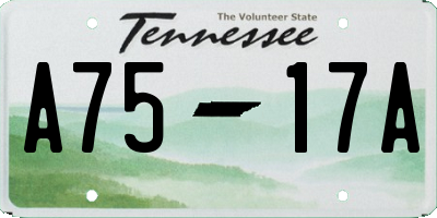 TN license plate A7517A