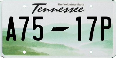TN license plate A7517P