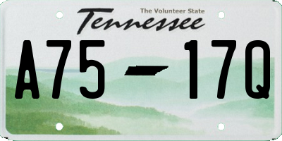TN license plate A7517Q
