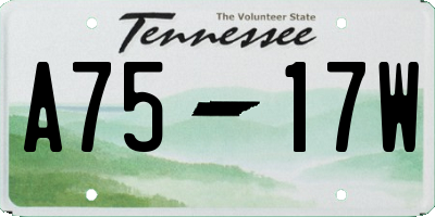 TN license plate A7517W