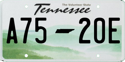 TN license plate A7520E