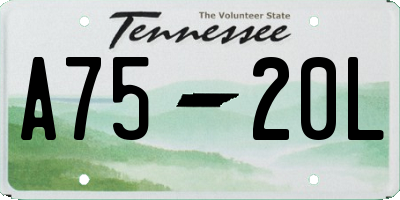 TN license plate A7520L