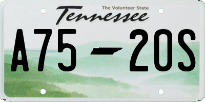 TN license plate A7520S